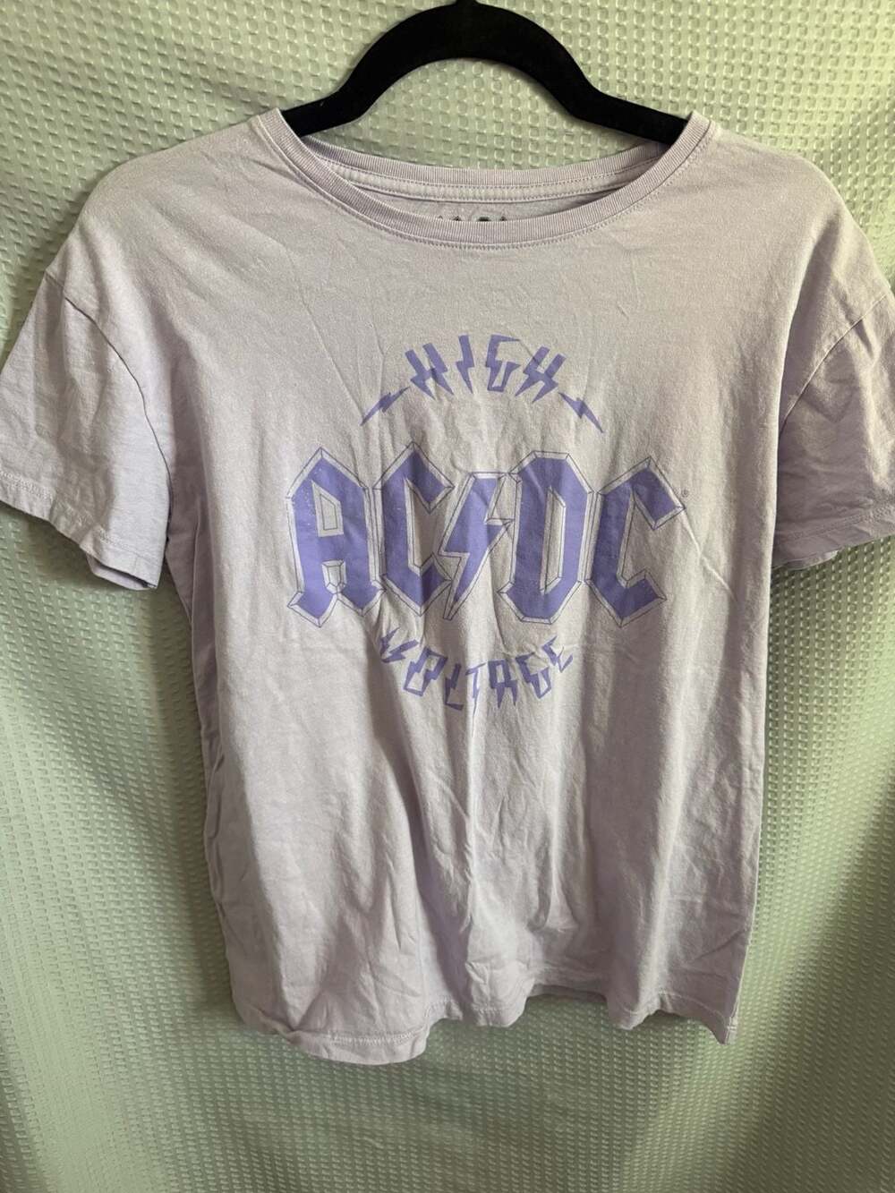 AC/DC Lilac Graphic Tee with Purple Logo